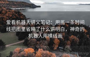 爱看机器人讲义笔记：用画一条时间线把图里省略了什么讲明白，神奇的机器人用横线画