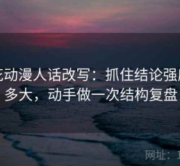 樱花动漫人话改写：抓住结论强度有多大，动手做一次结构复盘